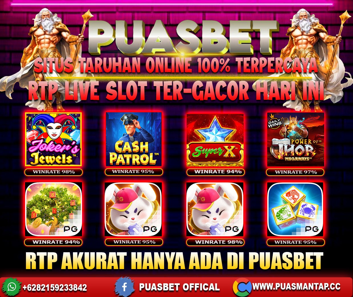 INFO SLOT GACOR PUASBET 26 JAN 2024