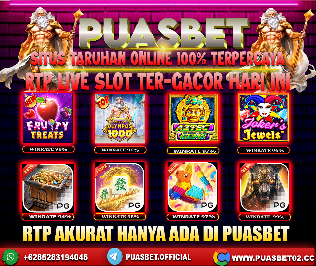 INFO SLOT GACOR PUASBET 30 MAY 2024