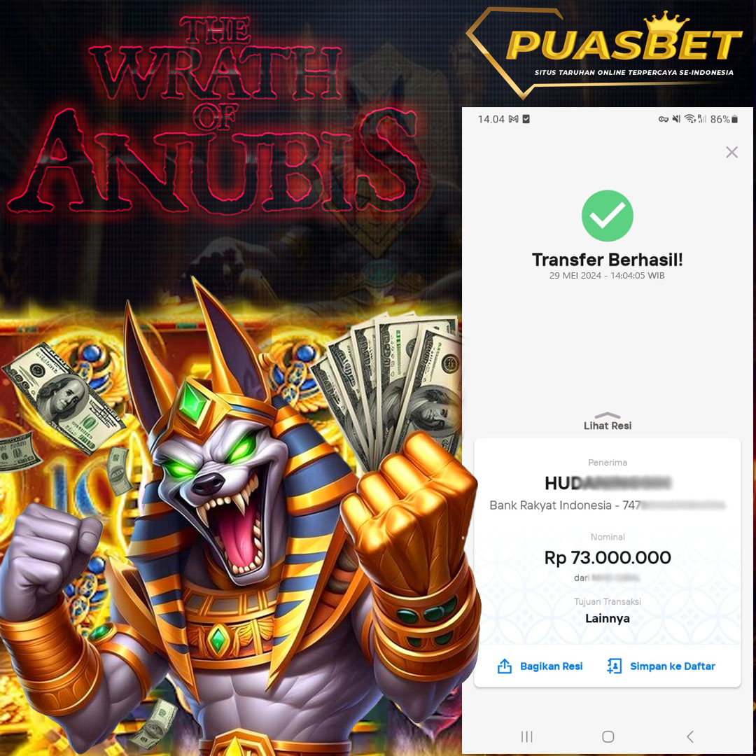 BUKTI WD PUASBET 29 MAY 2024 ( Anubis Wrath PGSOFT ) Rp.50,000,000 – LUNAS)