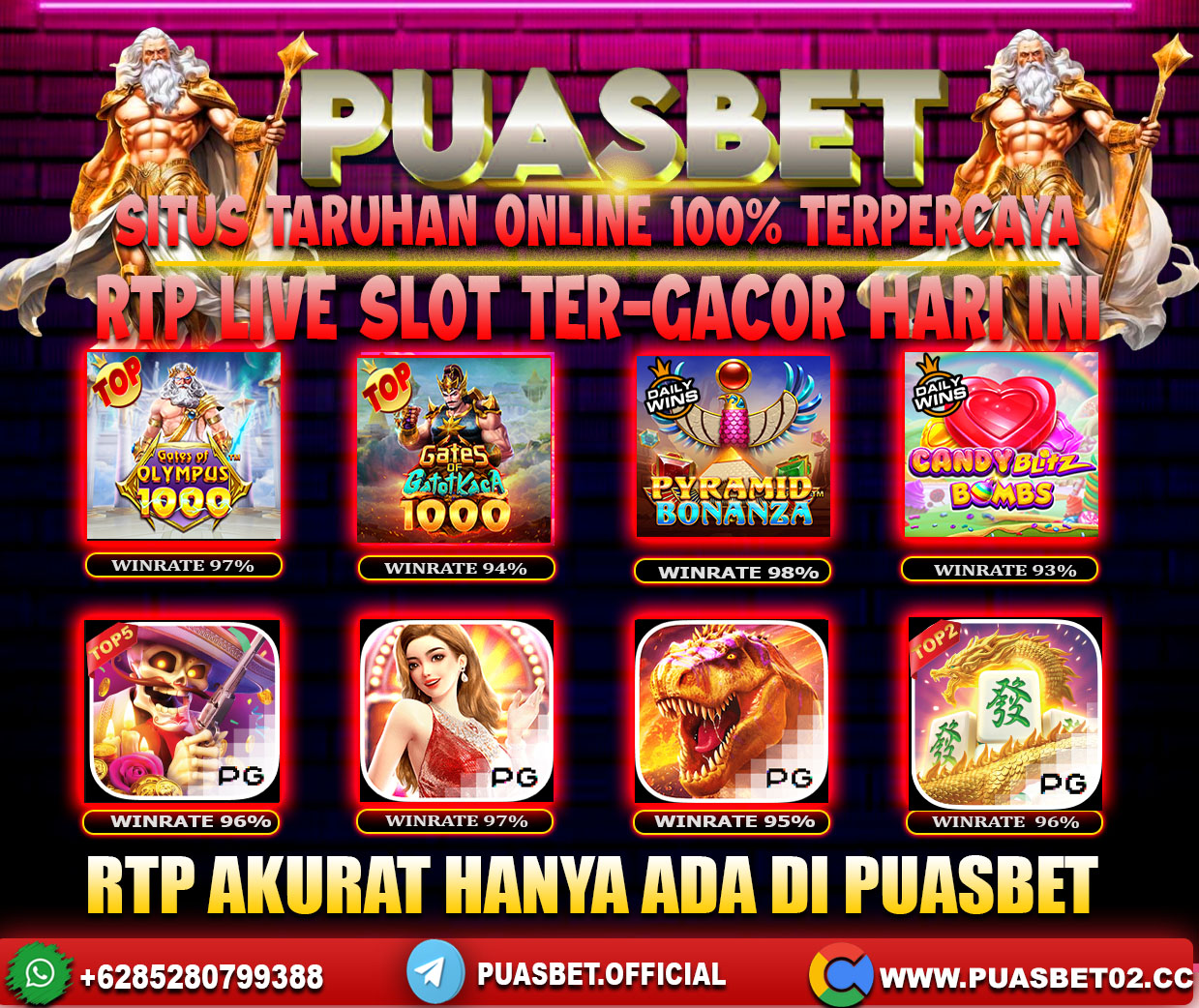 INFO SLOT GACOR PUASBET 20 JUNI 2024