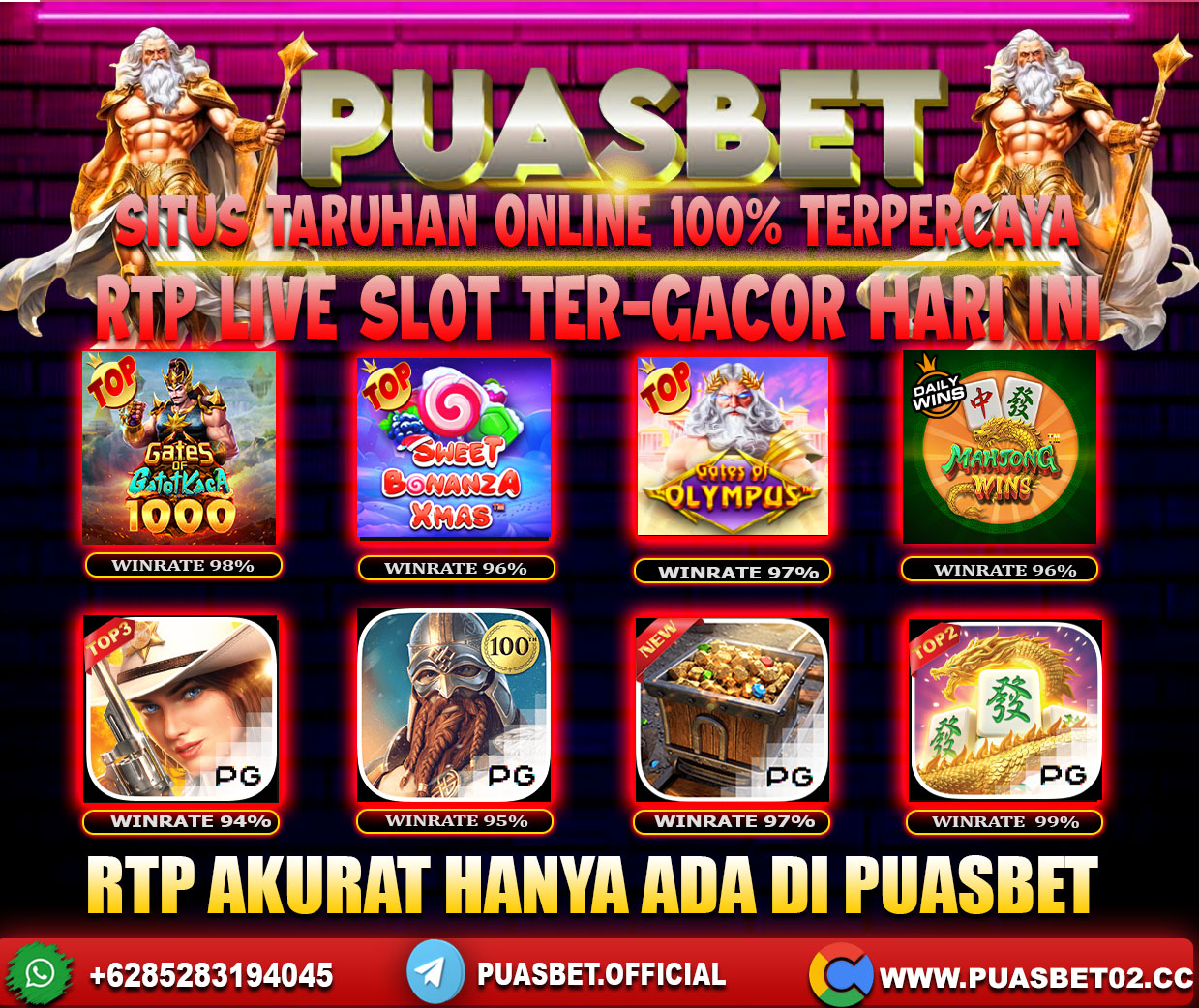 INFO SLOT GACOR PUASBET 01 JUNI 2024