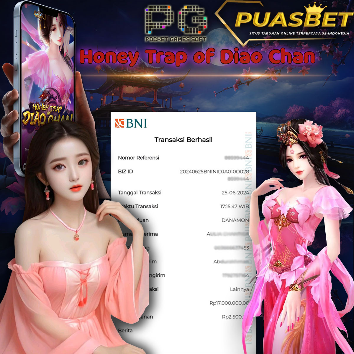BUKTI WD PUASBET 25 JUNE 2024 ( Honey Trap of Diao Chan PGSOFT ) Rp.17,000,000– LUNAS)