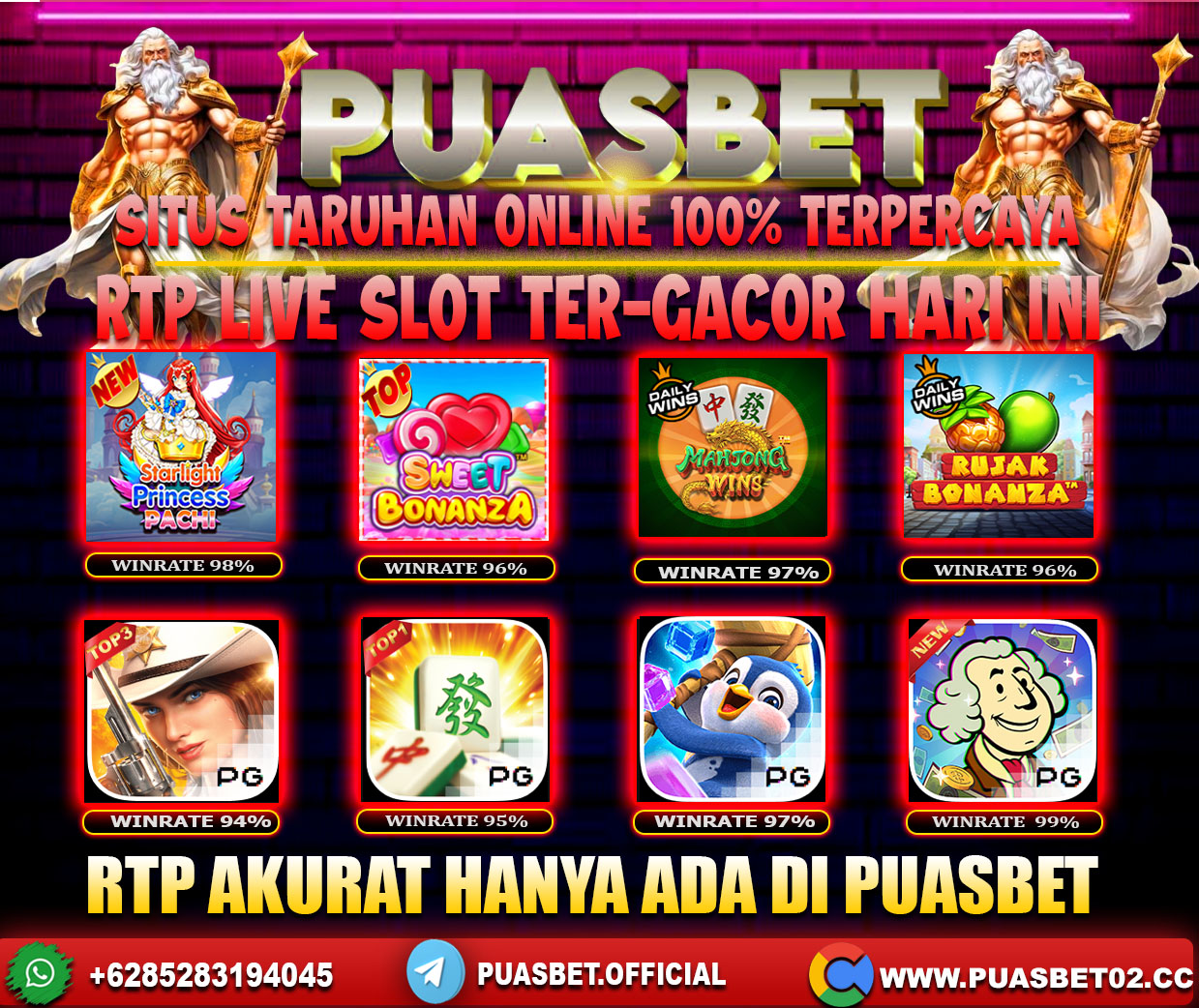INFO SLOT GACOR PUASBET 02 JUNI 2024