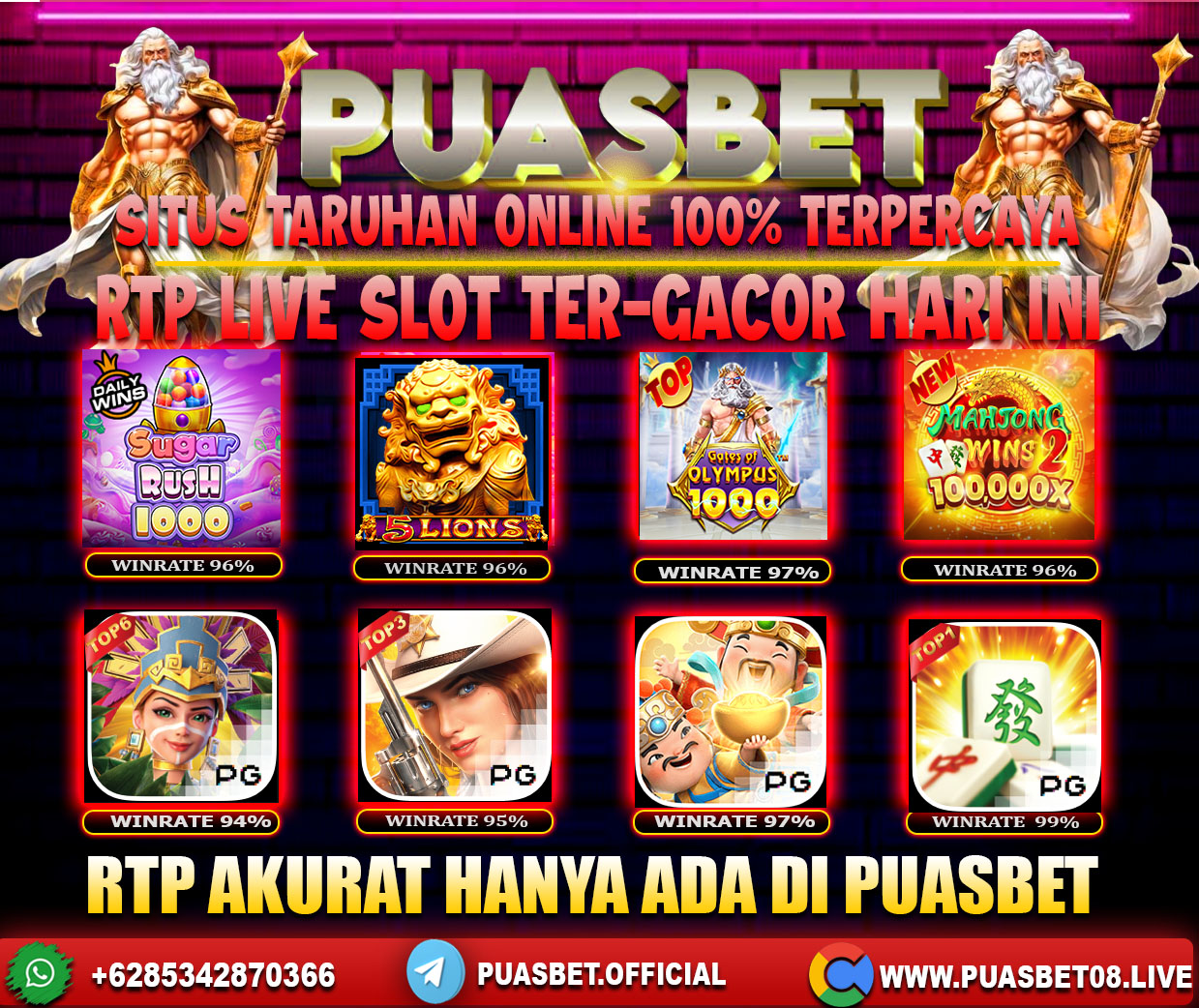 INFO SLOT GACOR PUASBET 26 JUNI 2024