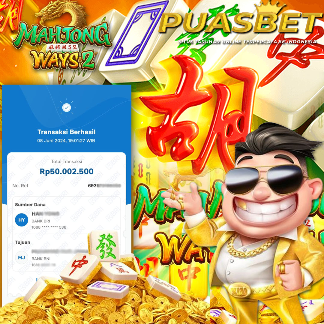 BUKTI WD PUASBET 08 JUNE 2024 ( MAHJONG WAYS 2  ) Rp.50,000,000– LUNAS)