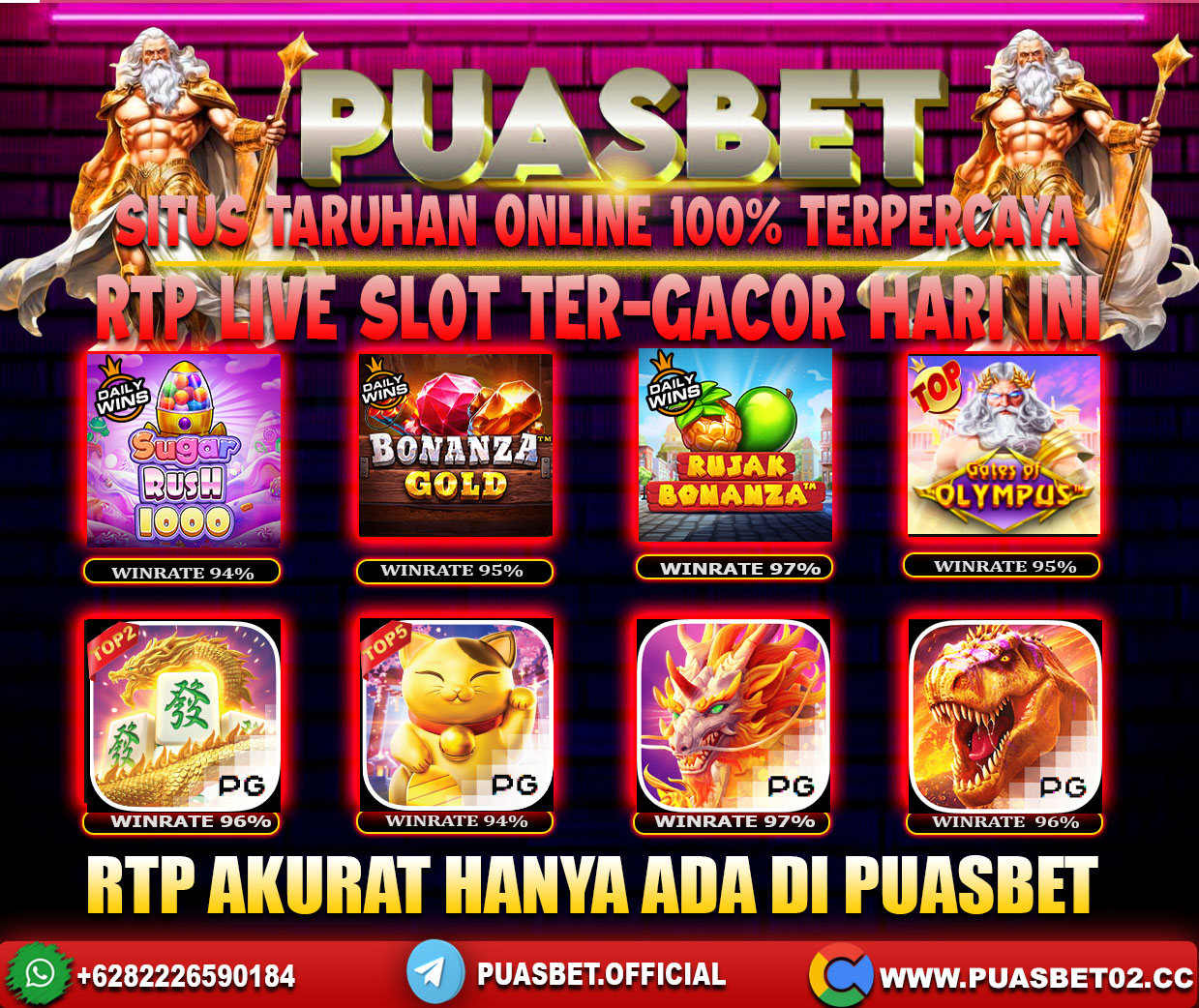 INFO SLOT GACOR PUASBET 13 JUNI 2024