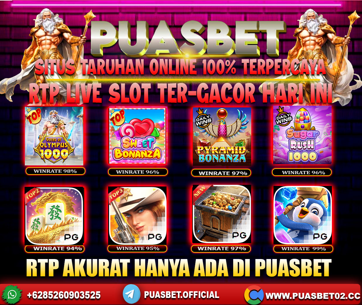 INFO SLOT GACOR PUASBET 04 JUNI 2024