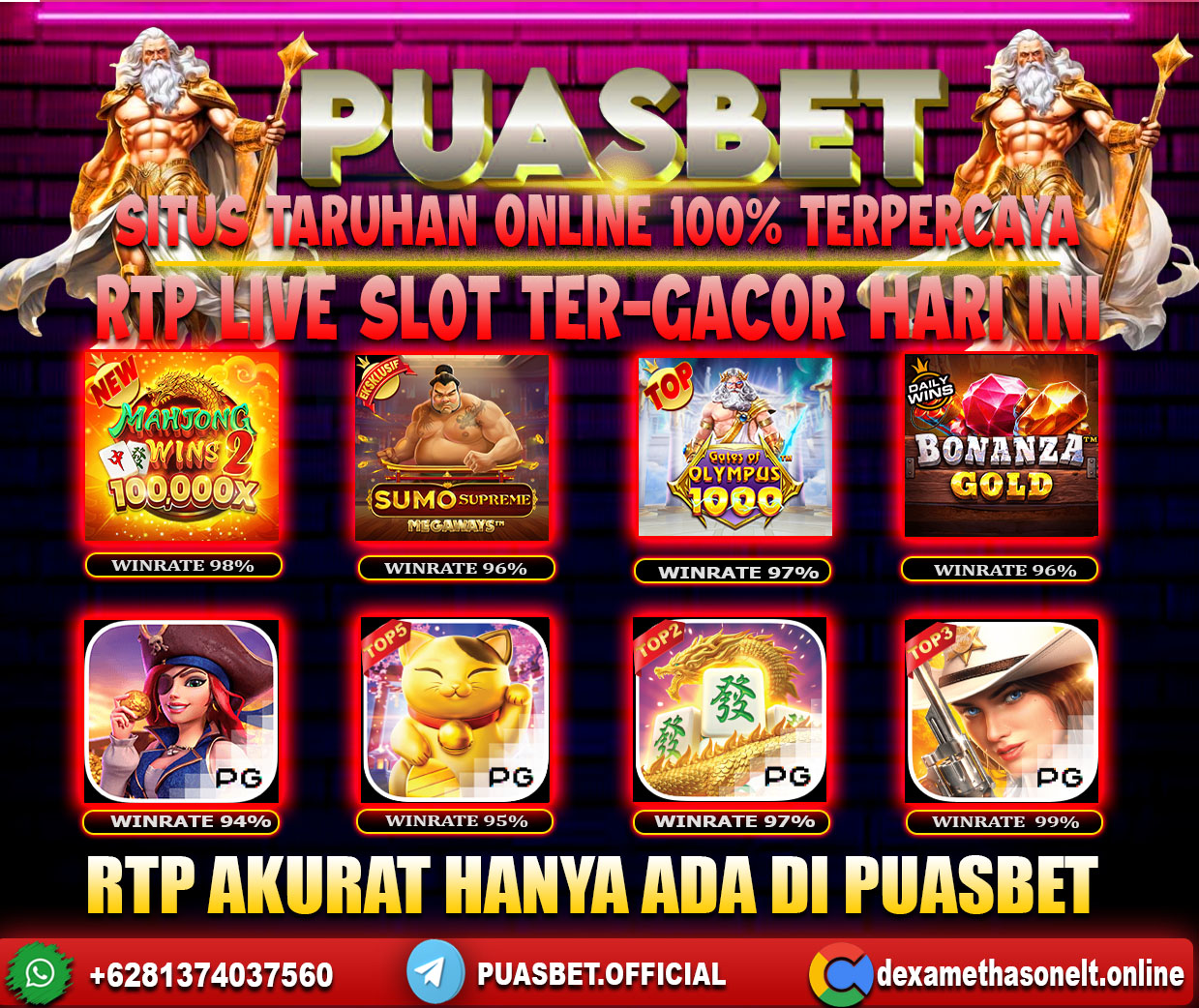 INFO SLOT GACOR PUASBET 19 JULI 2024
