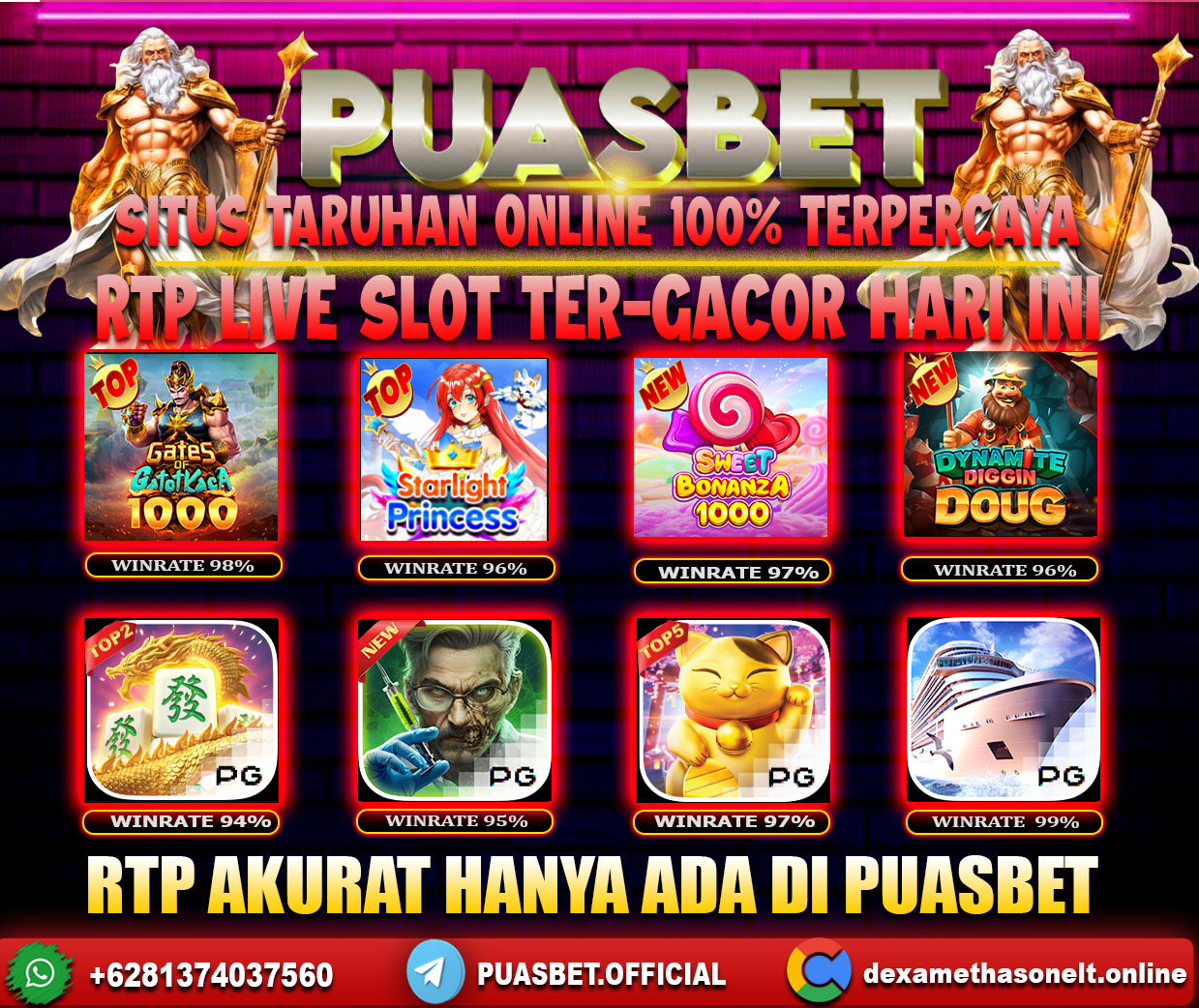 INFO SLOT GACOR PUASBET 20 JULI 2024