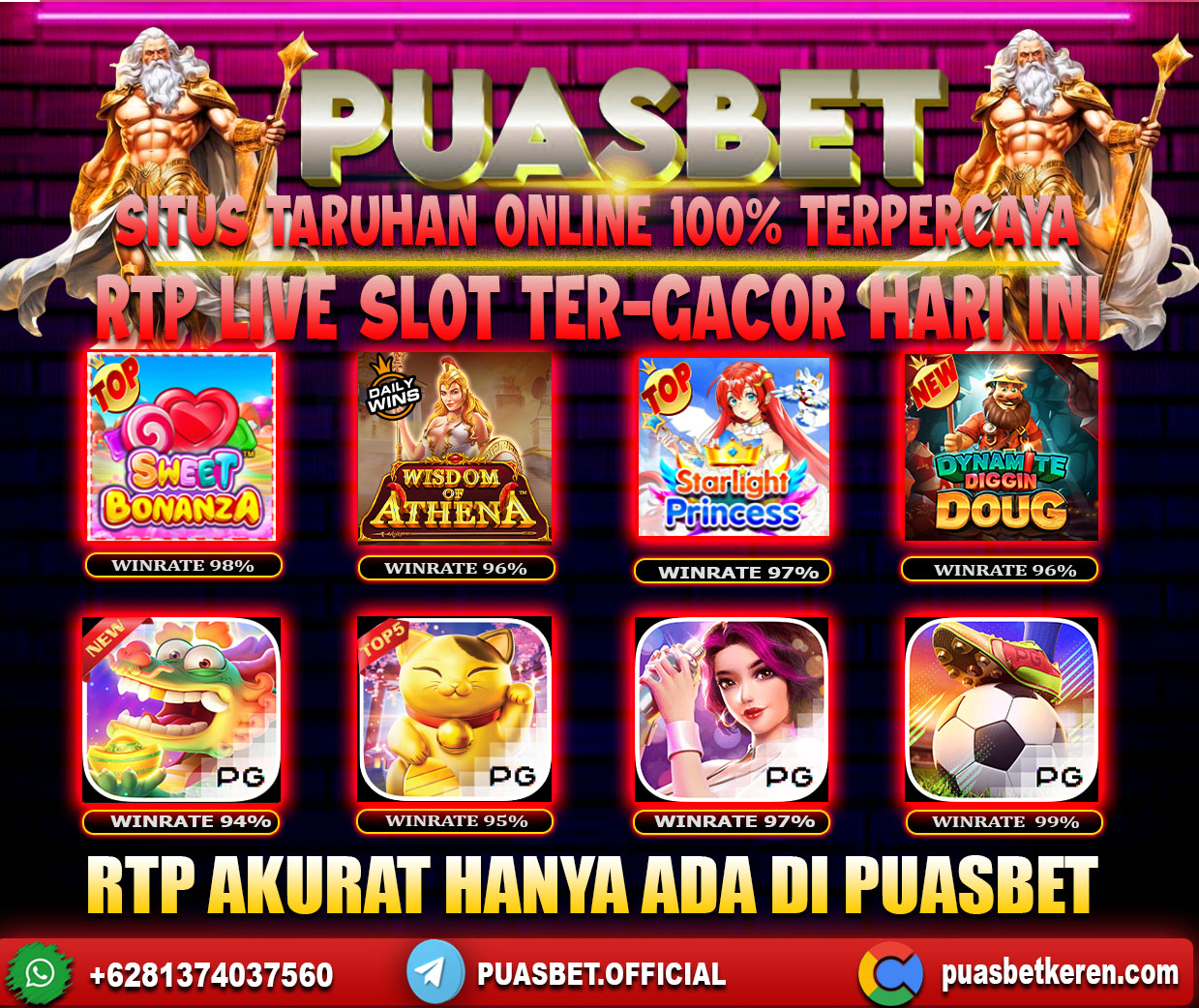 INFO SLOT GACOR PUASBET 22 JULI 2024