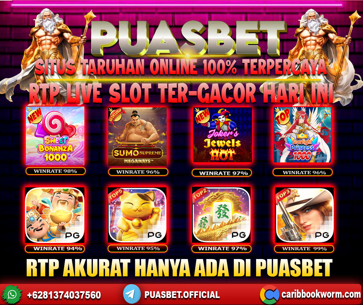 INFO SLOT GACOR PUASBET 24 JULI 2024
