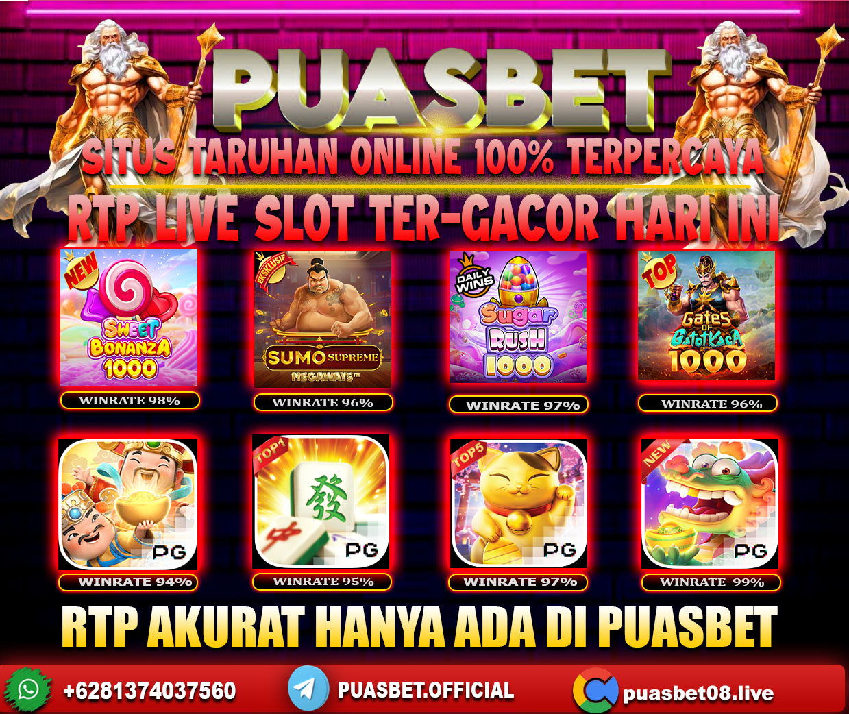 INFO SLOT GACOR PUASBET 13 JULI 2024