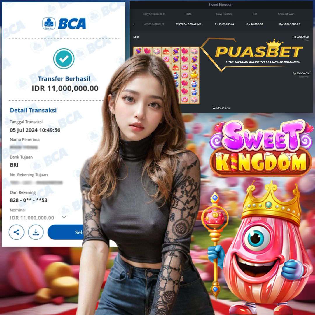 BUKTI WD PUASBET 05 JULI 2024 ( Sweet Kingdom PRAGMATIC PLAY ) Rp 11,000,000 – LUNAS)