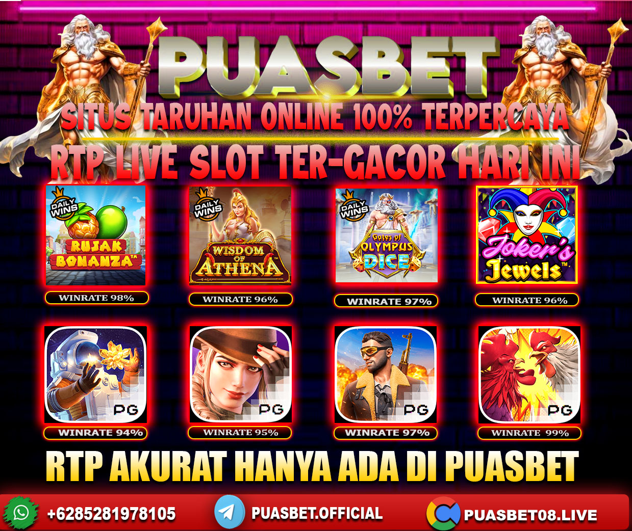 INFO SLOT GACOR PUASBET 05 JULI 2024