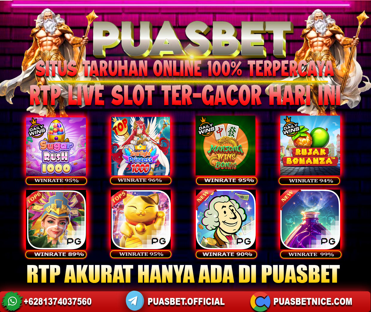 INFO SLOT GACOR PUASBET 29 JULI 2024