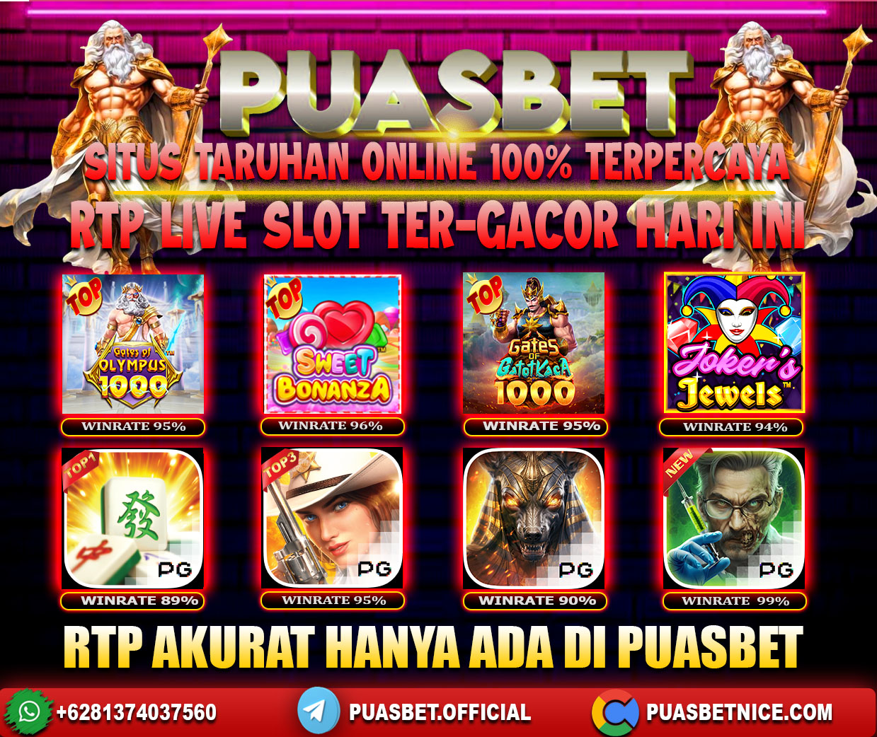 INFO SLOT GACOR PUASBET 28 JULI 2024