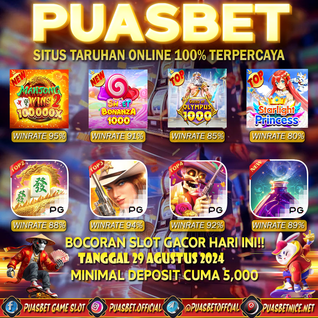 INFO SLOT GACOR PUASBET 29 AUG 2024