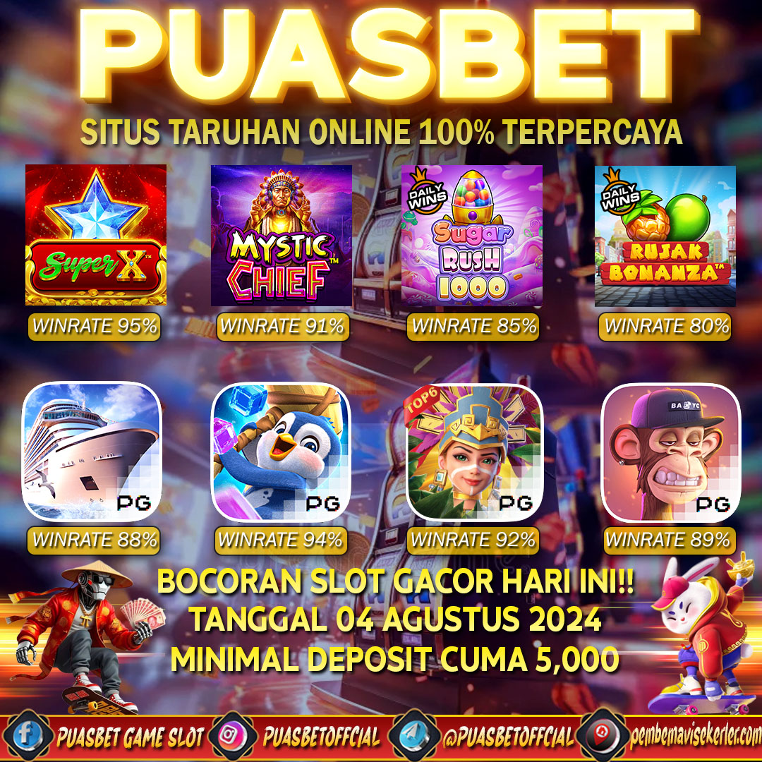 INFO SLOT GACOR PUASBET 04 AUG 2024