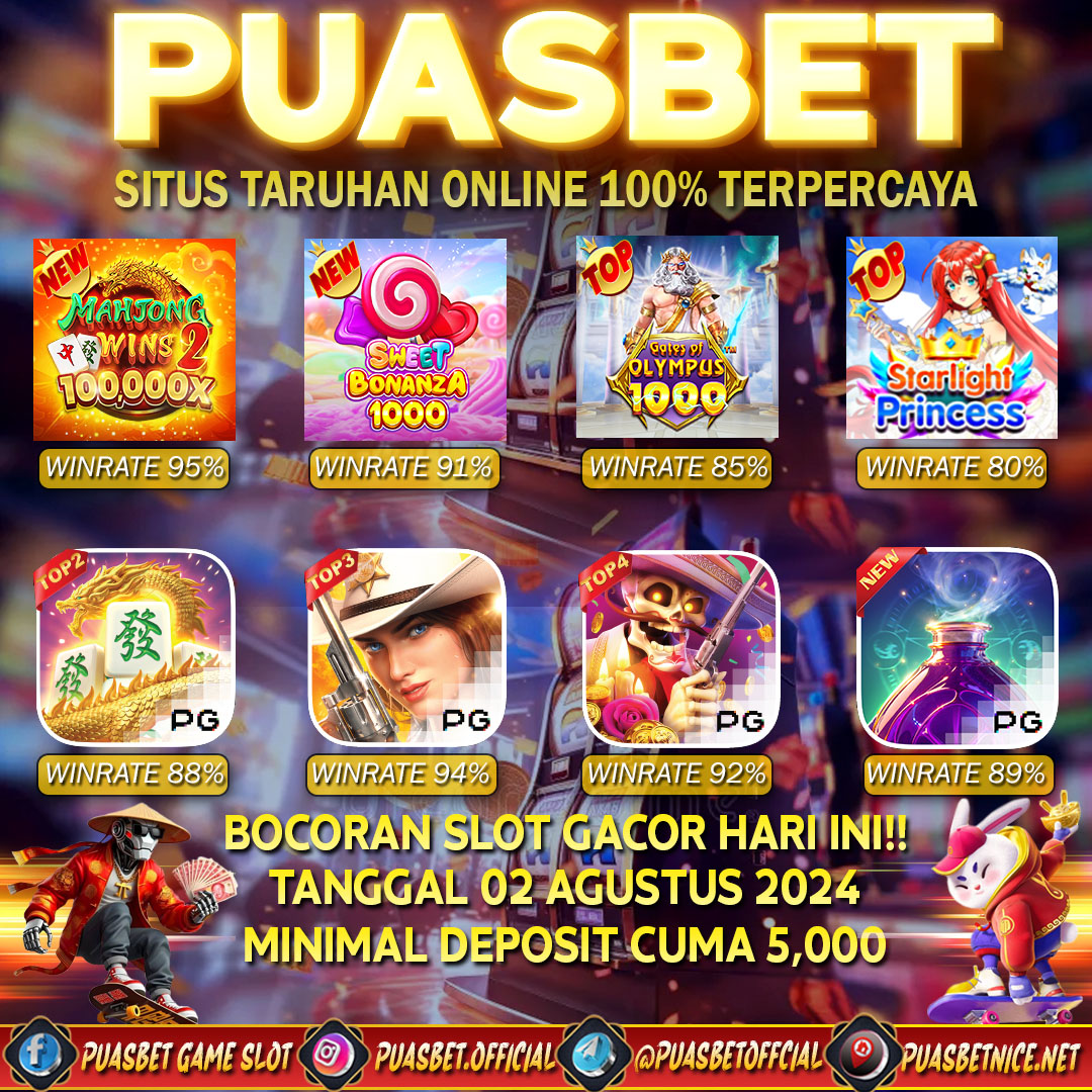 INFO SLOT GACOR PUASBET 02 AUG 2024