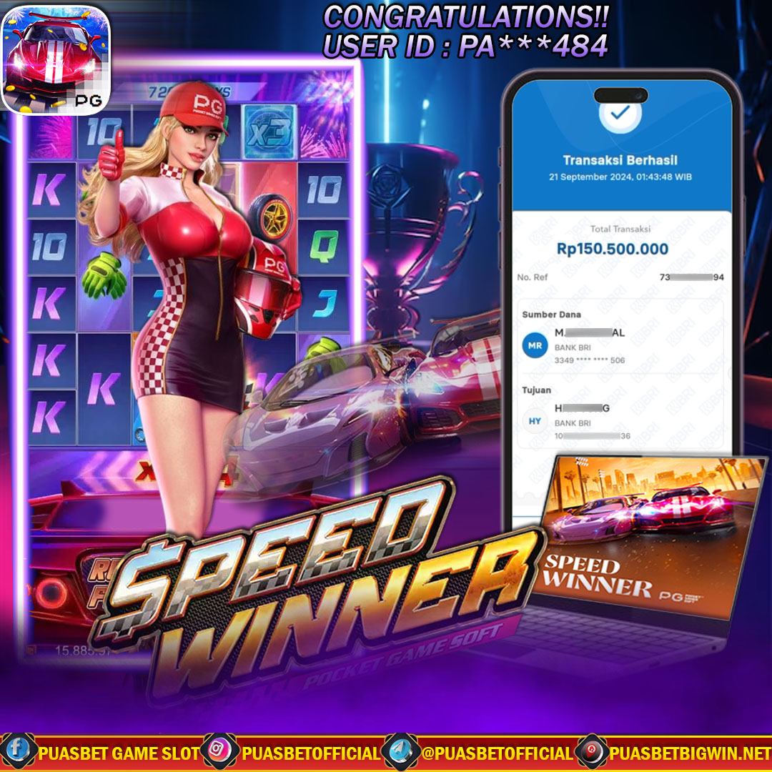 BUKTI WD PUASBET 21 SEPTEMBER 2024 ( Speed Winner Pg Soft  ) Rp 150,000,000 – LUNAS)