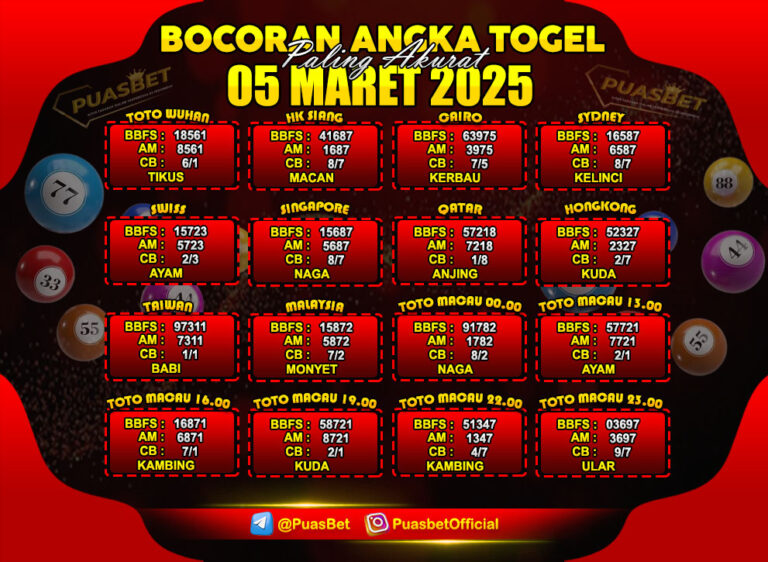 TOGEL PUASBET 05 MARET