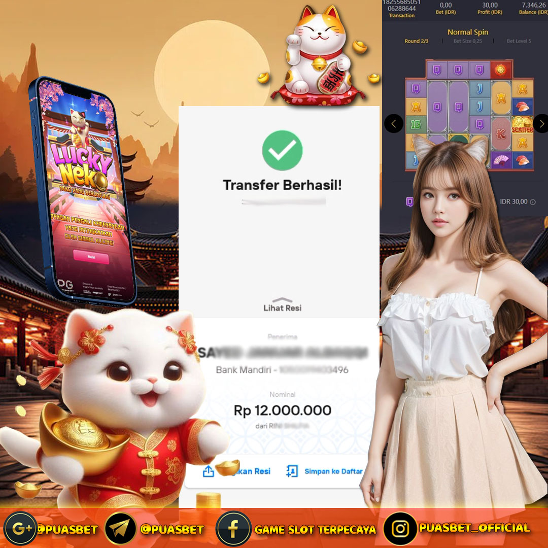 BUKTI WD PUASBET (Pg Soft Lucky Neko Rp. 12,000,000 – LUNAS)