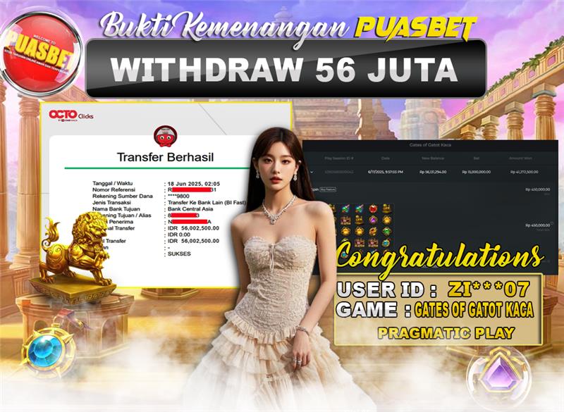 BUKTI WD PUASBET (Pragmatic Play Gates of Gatot Kaca Rp. 56,000,000 – LUNAS)