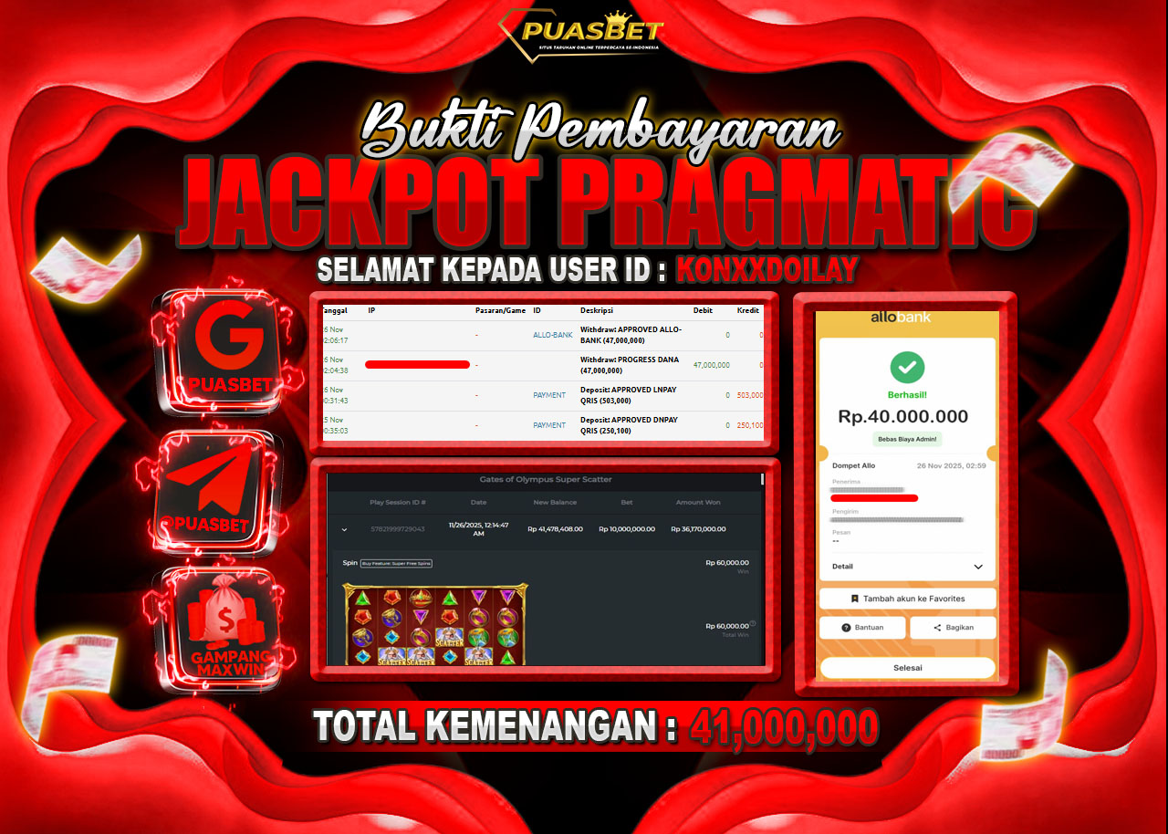 BUKTI WD PUASBET ( PRAGMATIC PLAY Gates of Gatot Kaca Super Scatter – Rp. 40,000,000– LUNAS)