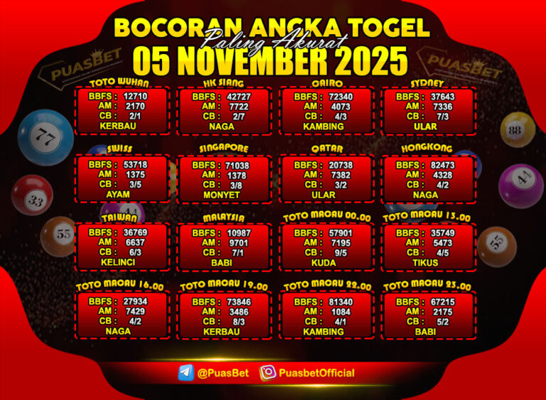 TOGEL 05 NOVEMBER