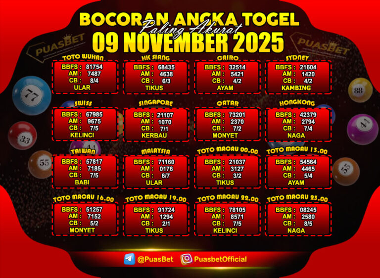TOGEL 09 NOVEMBER