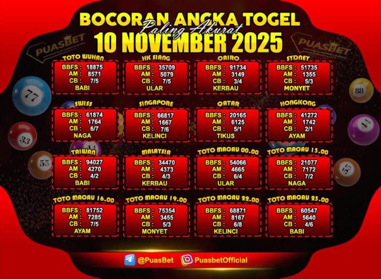 TOGEL 10 NOVEMBER