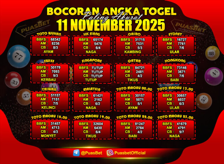 TOGEL 11 NOVEMBER