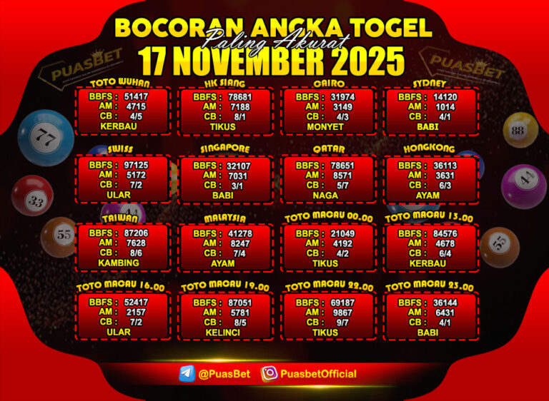 TOGEL 17 NOVEMBER