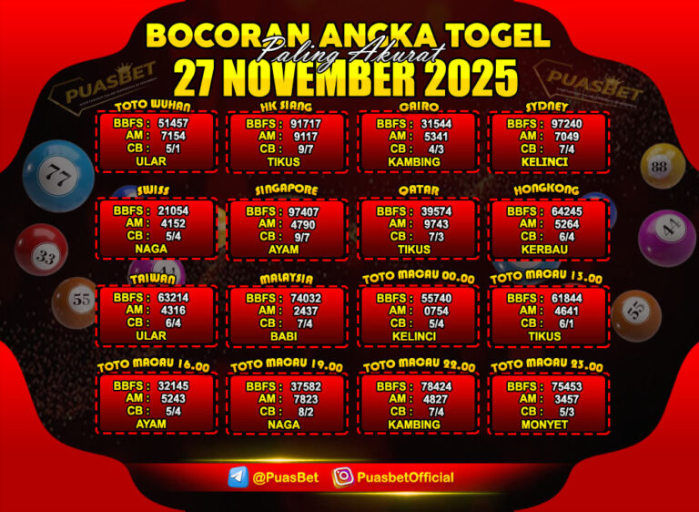 TOGEL 27 NOVEMBER