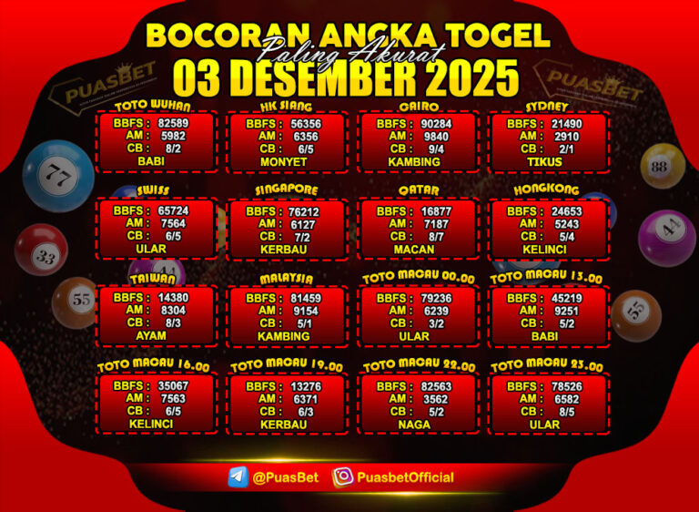 TOGEL 03 DESEMBER