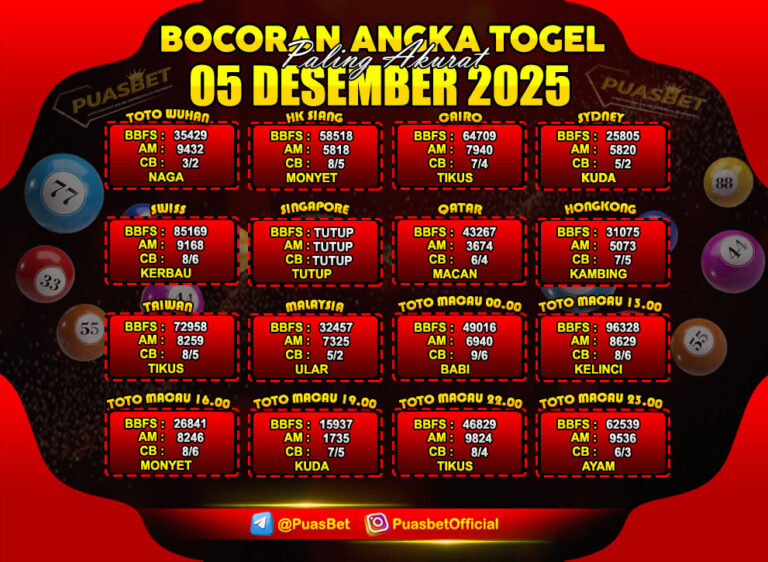 TOGEL 05 DESEMBER