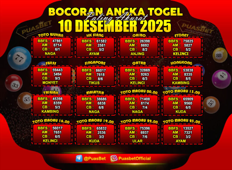 TOGEL 10 DESEMBER