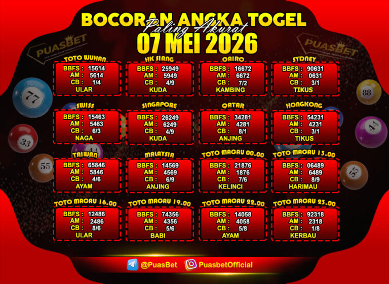 TOGEL 07 MEI