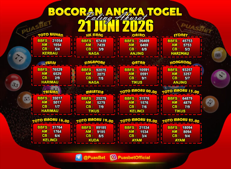 TOGEL 21 JUNI