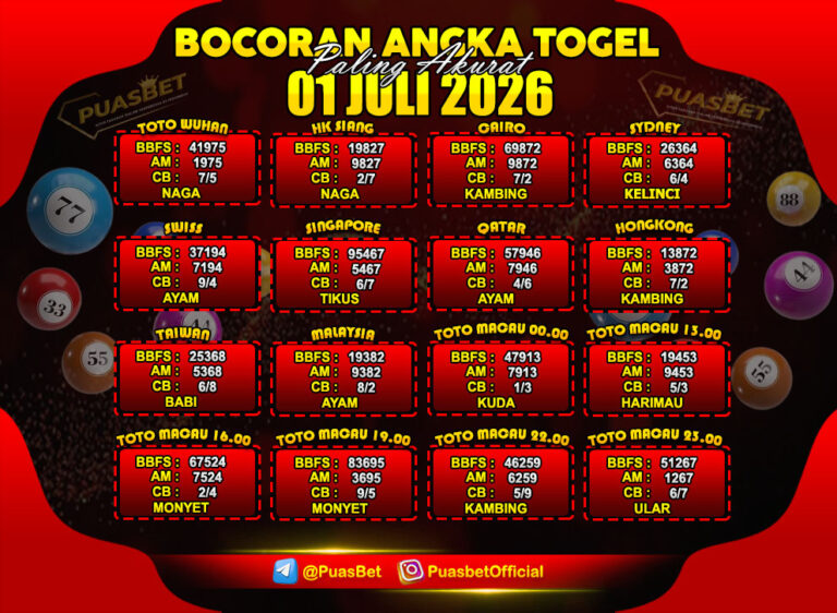 TOGEL 01 JULI