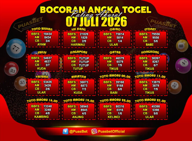 TOGEL 07 JULI