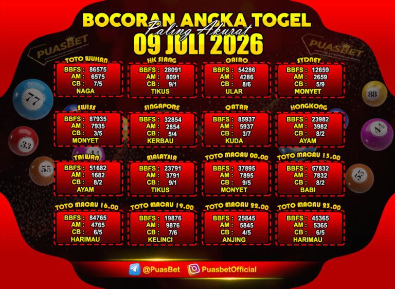 TOGEL 09 JULI