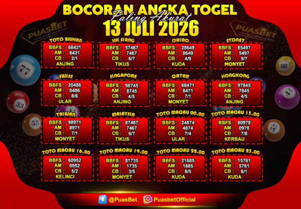 TOGEL 13 JULI