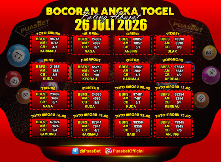 TOGEL 26 JULI